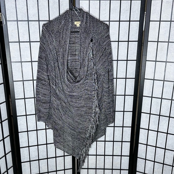 Asymmetrical cardigan wrap black and white women’s 1x - Picture 9 of 9